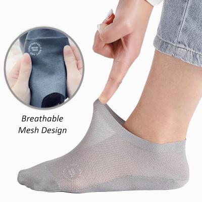 5 pair Ultra-Thin Mesh & Grip Heel No-Show Socks
